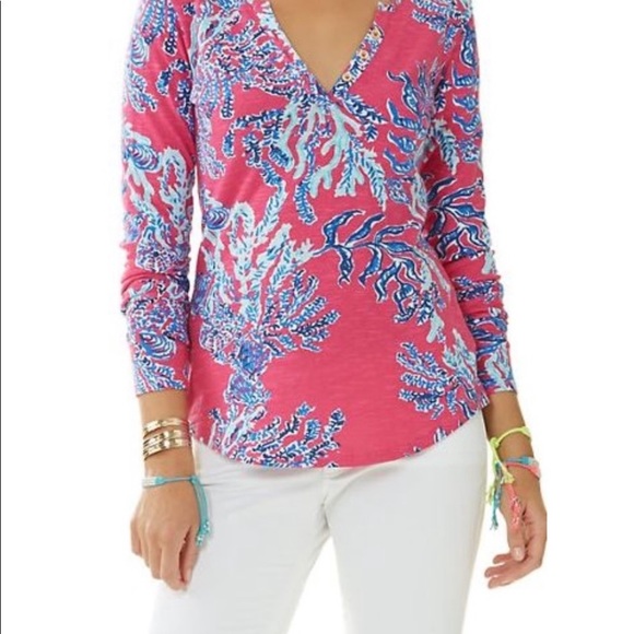 Lilly Pulitzer Kirby Pink Capri Samba Top - Sz: XS - Picture 11 of 11